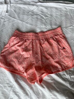 Asics Coral Pink Printed Athletic Shorts